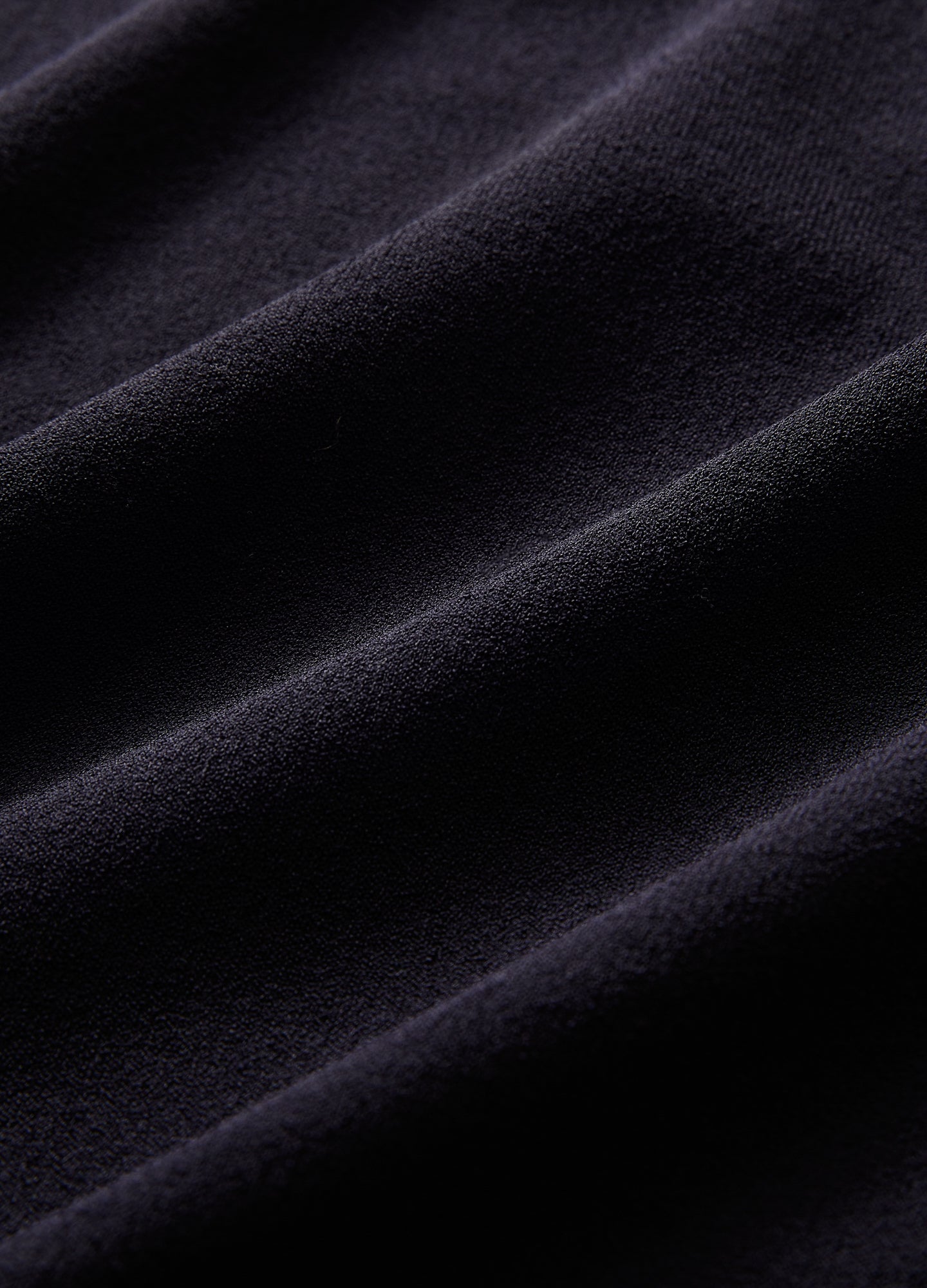 Ribbed Polo Collar Shirt - Navy Blue