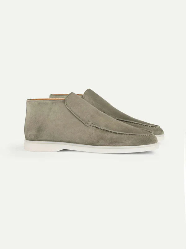 City Suede Moccasins - Olive Green