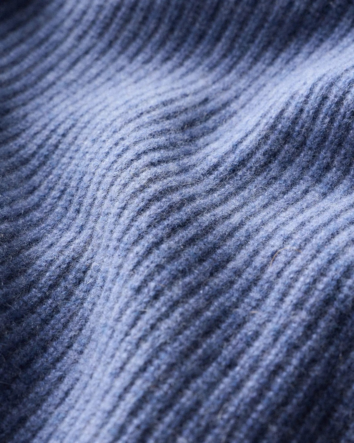 Men's 100% Cotton Jumper with Front Zipper - Blue