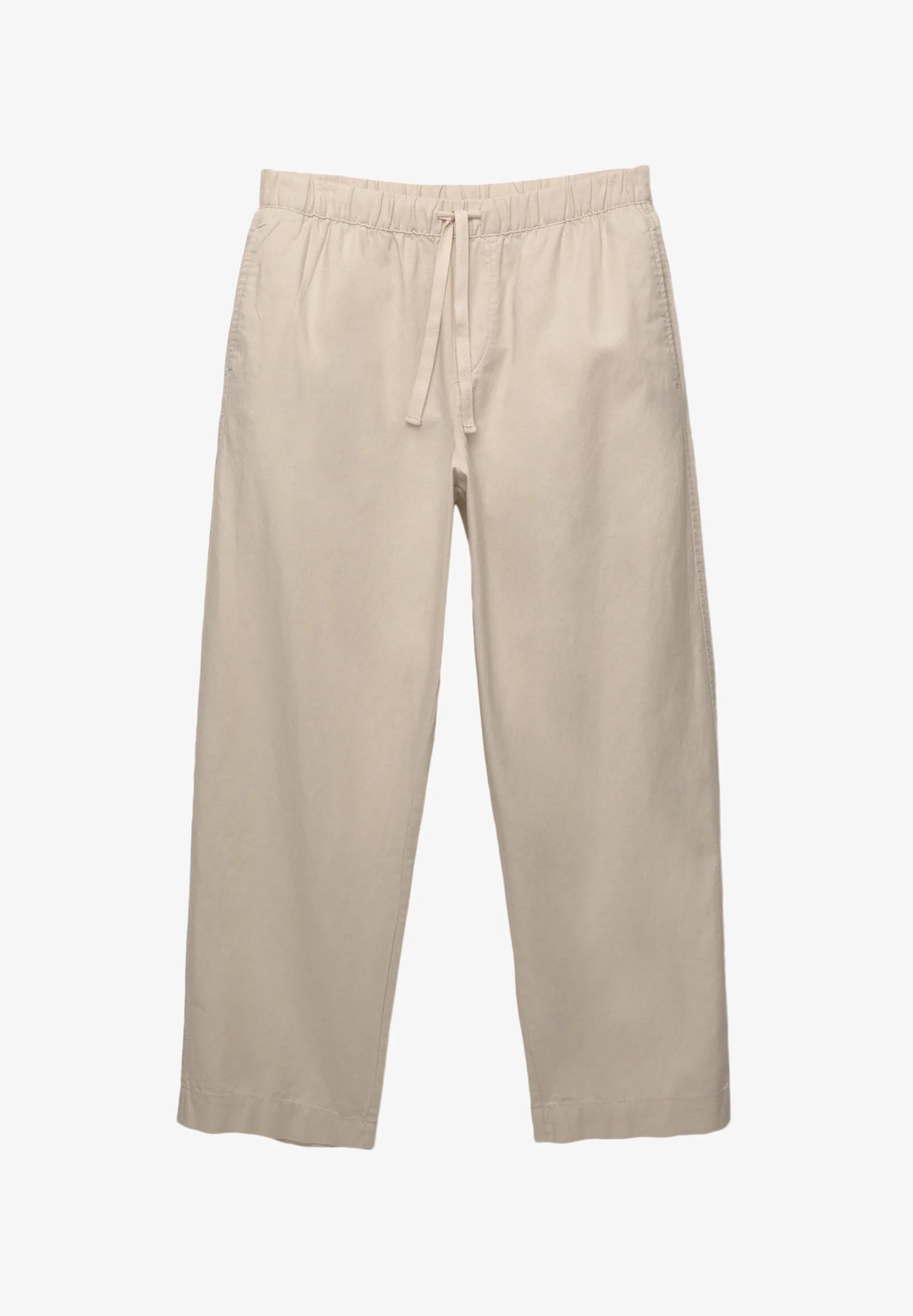 Linen Blend Trousers - Beige