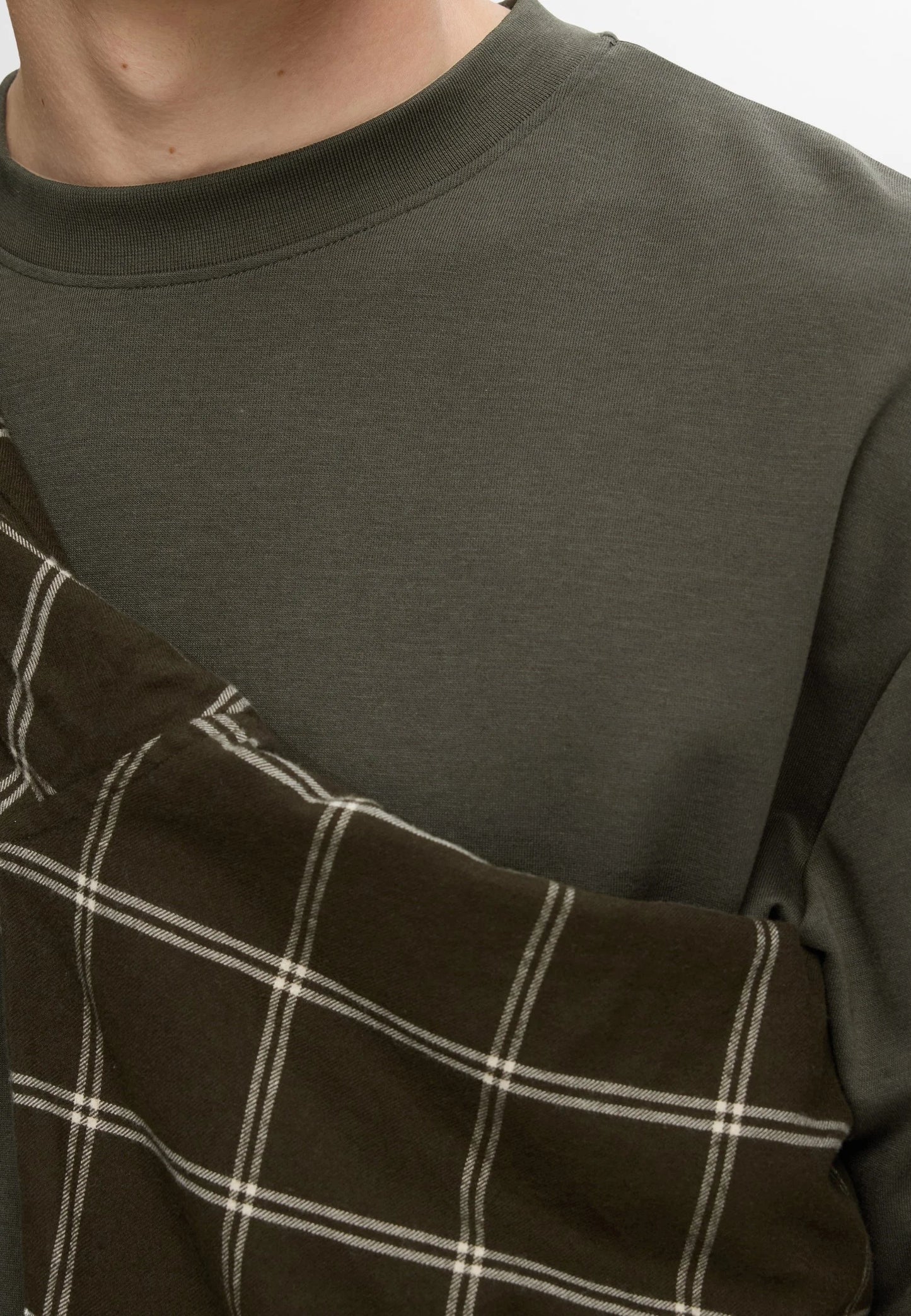 Men's Basic Oversized Crew Neck T-Shirt - Green