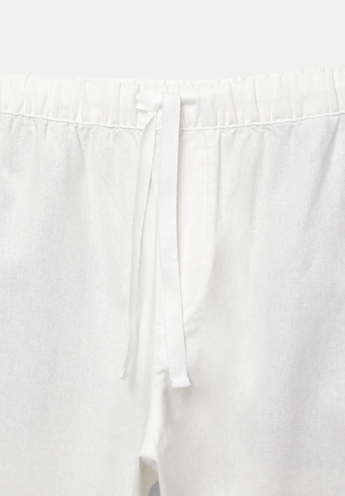Linen Blend Trousers - White