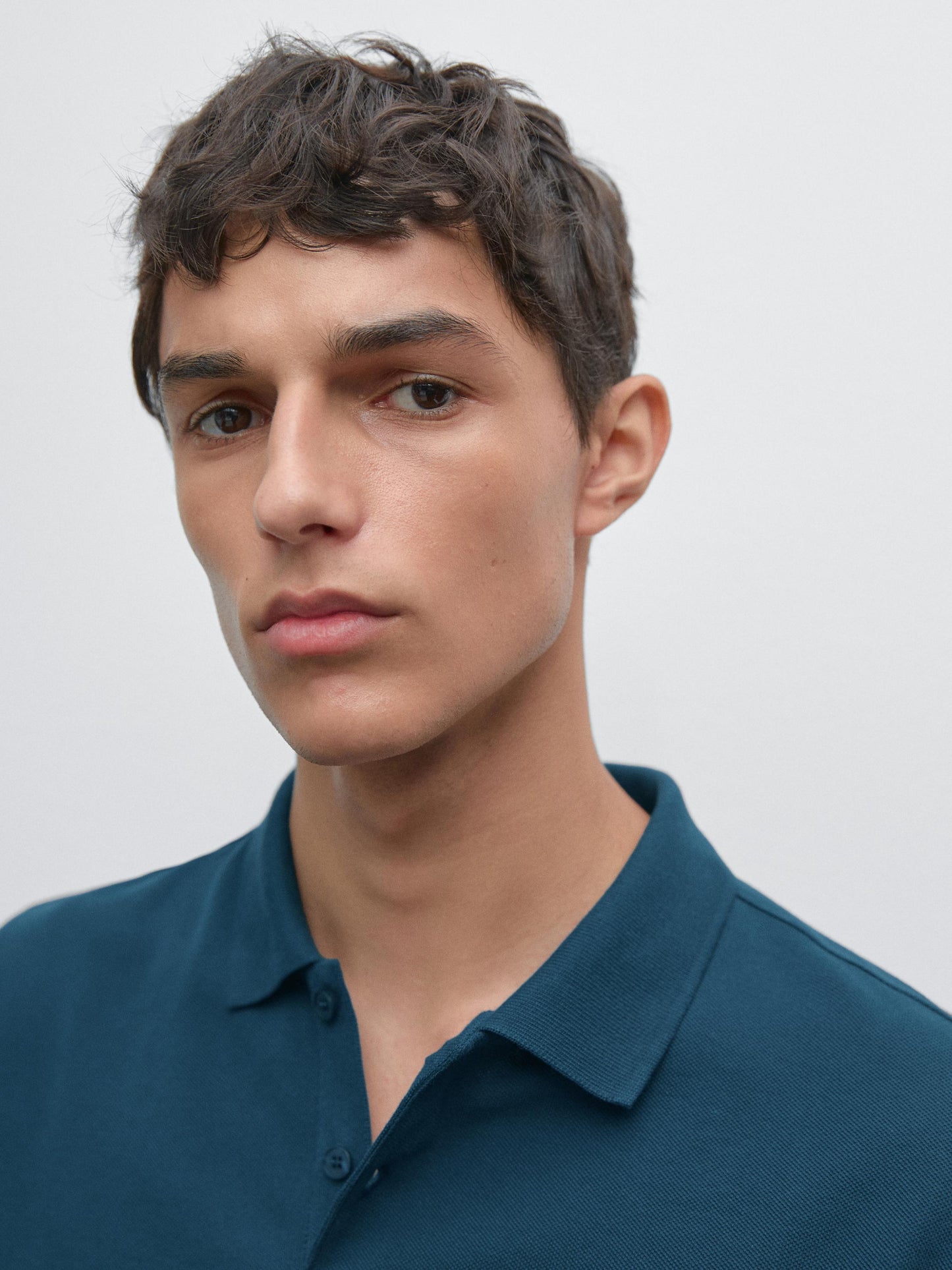 Polo Shirt with Microstructure Piqué