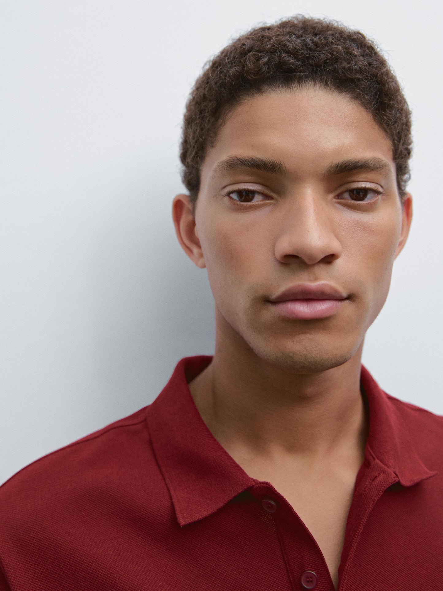 Polo Shirt with Microstructure Piqué