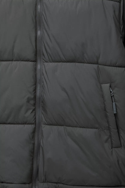 Puffer Blend Jacket with Hood - Dark Grey