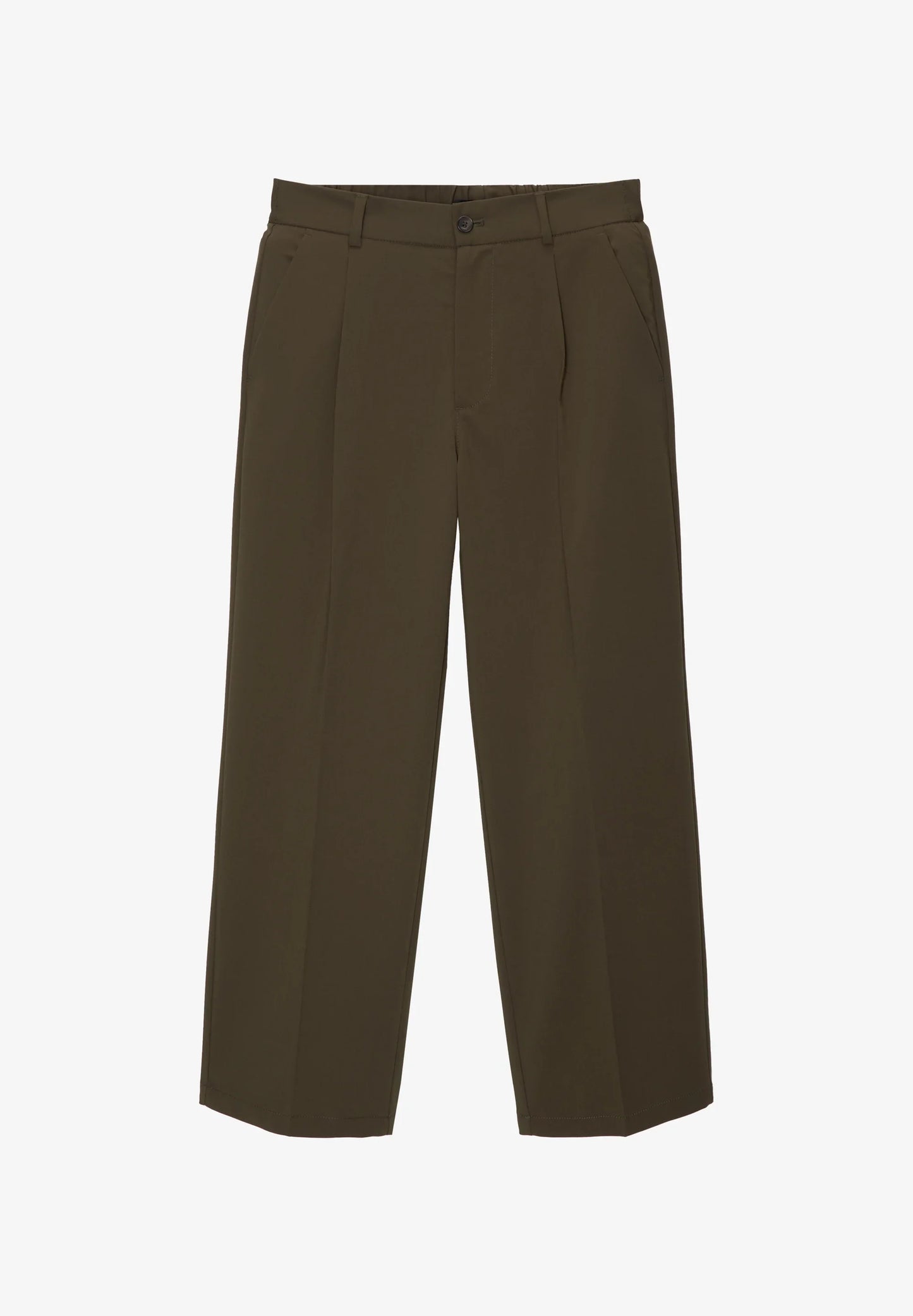 Casual Wide Fit Trousers - Khaki