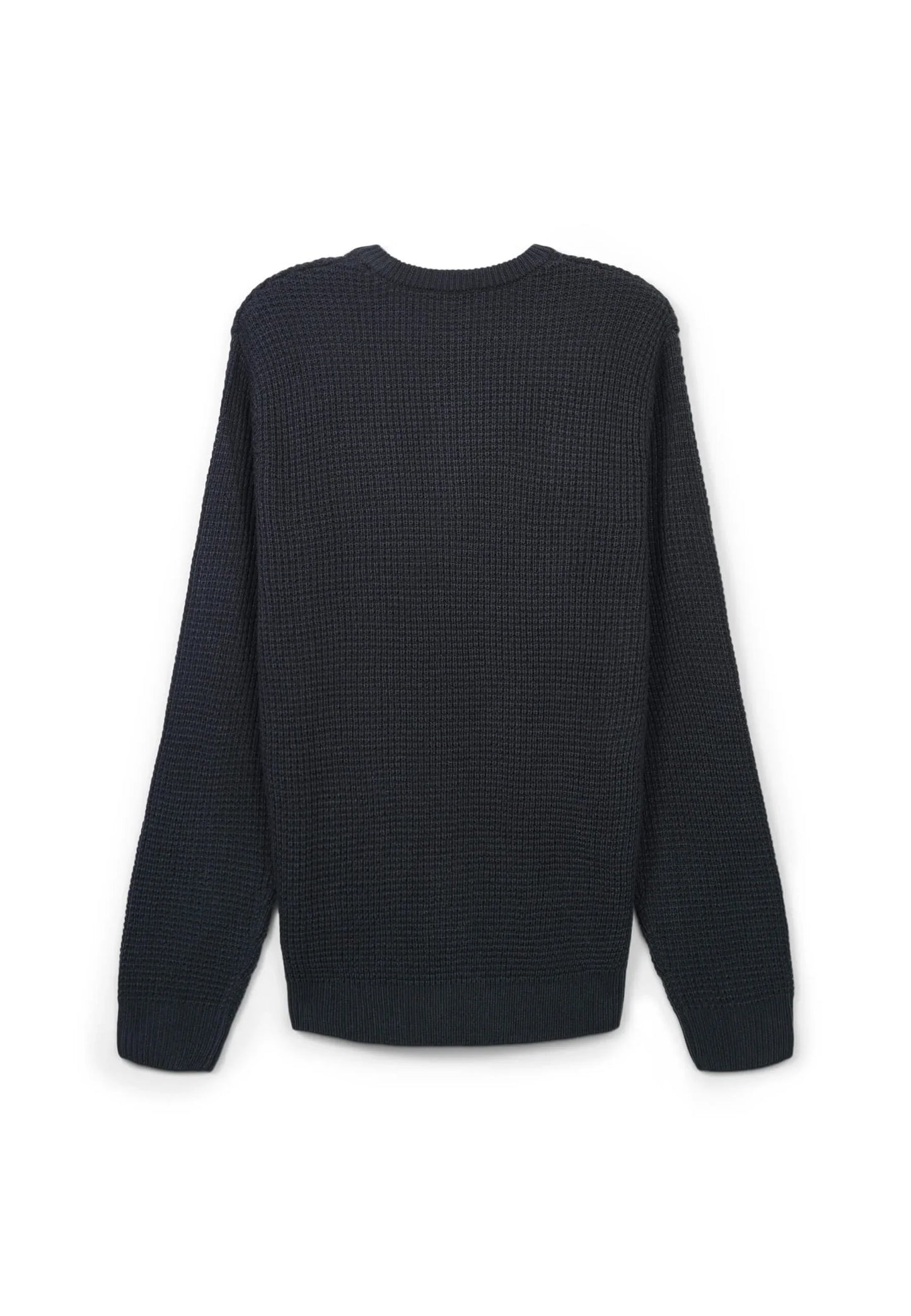Men's Round Neck Acrylic Blend Jumper - Black
