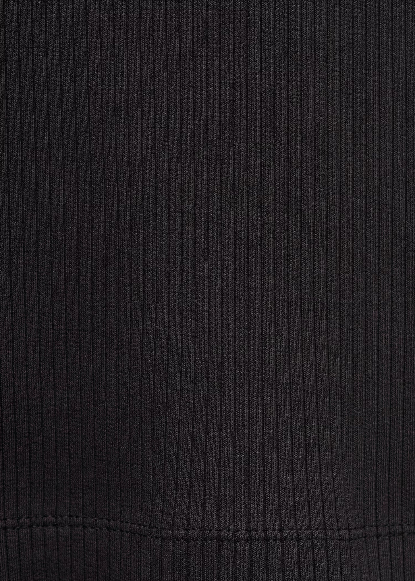 Basic Ribbed Vest - Black