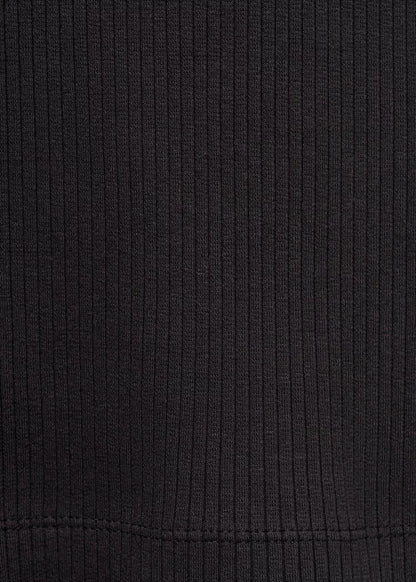 Basic Ribbed Vest - Black