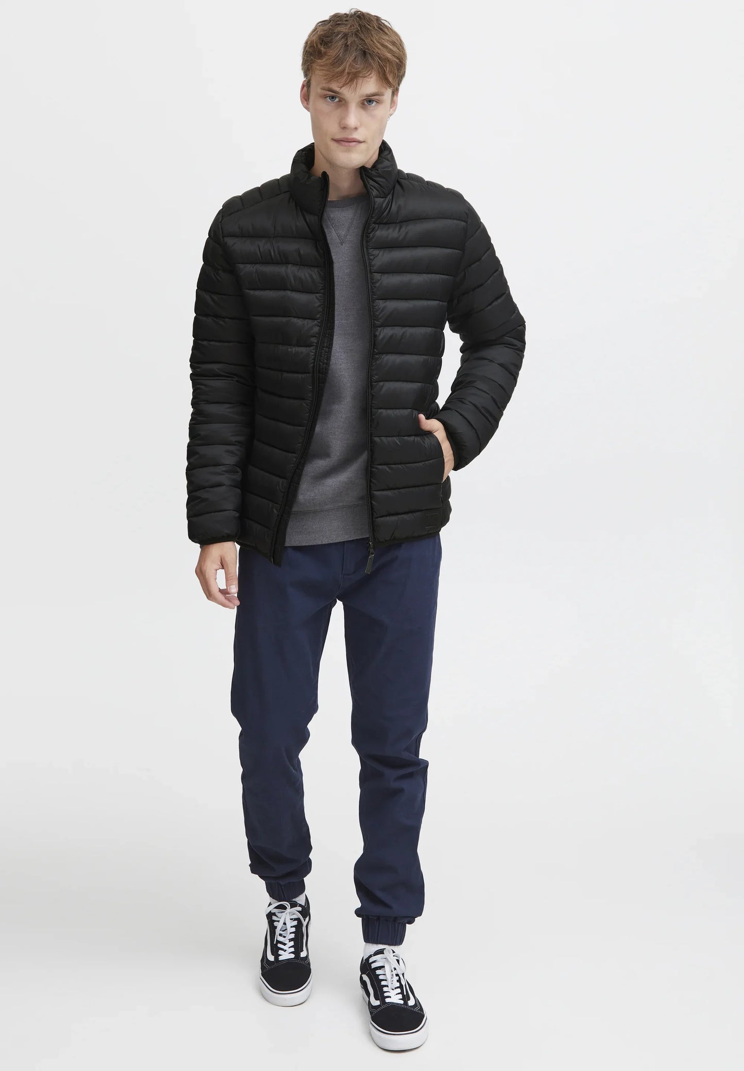 Ultralight Nylon Puffer Jacket - Black
