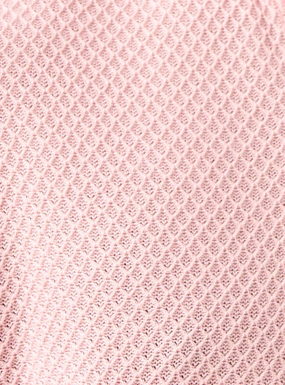 Textured Knit Polo Shirt - Pink