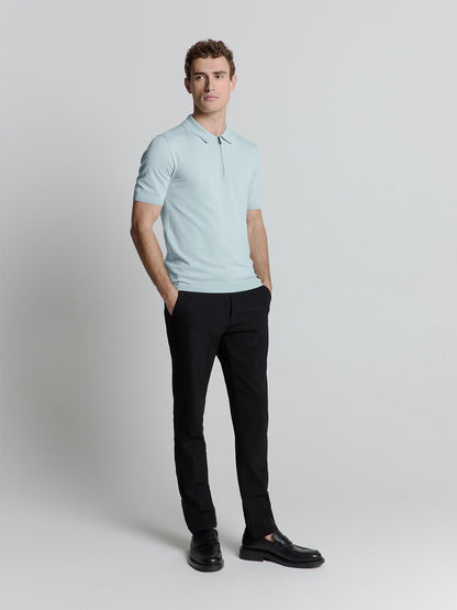 Polo Shirt with Zipper - Ice