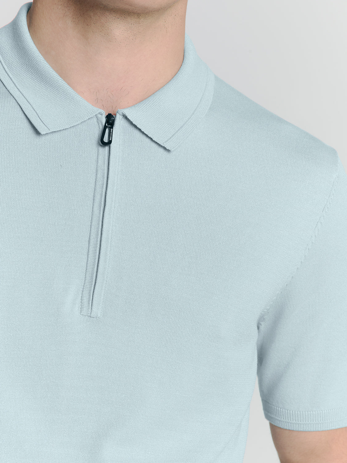 Polo Shirt with Zipper - Ice
