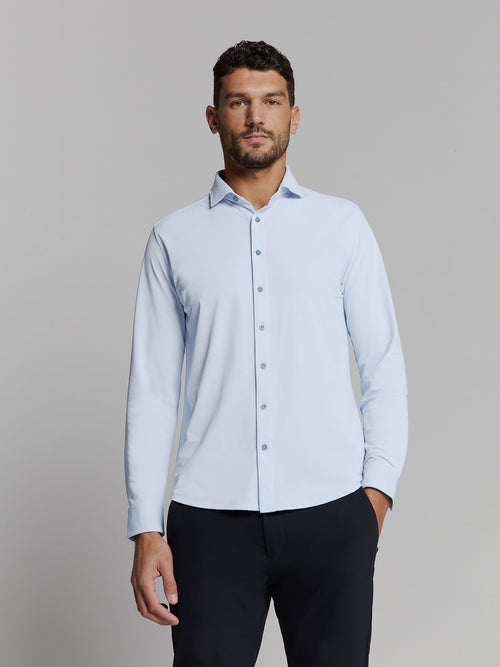 Slim Cotton Long Sleeve Shirt - Ice