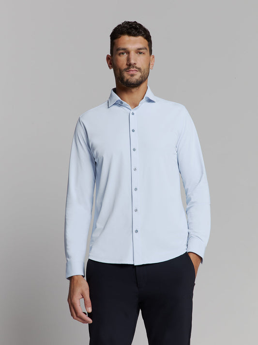 Slim Cotton Long Sleeve Shirt - Ice