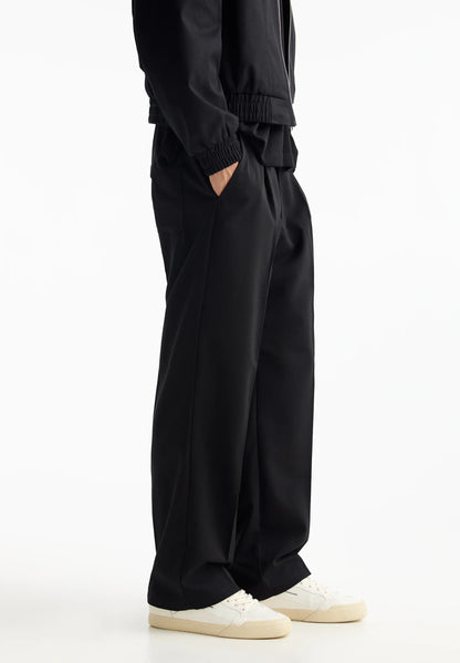 Casual Wide Fit Trousers - Black