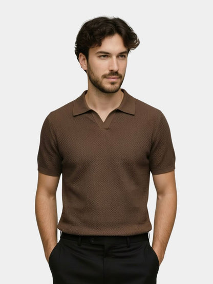 Premium Men’s Polo Shirt – Brownstone Edition