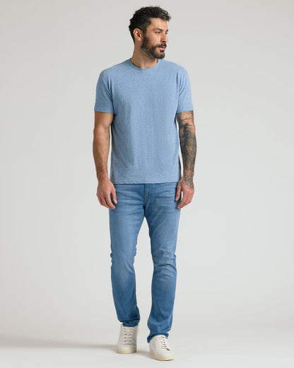 Classic Round Neck T-shirt - Indigo Blue