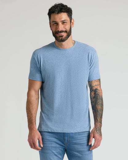 Classic Round Neck T-shirt - Indigo Blue