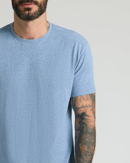 Classic Round Neck T-shirt - Indigo Blue