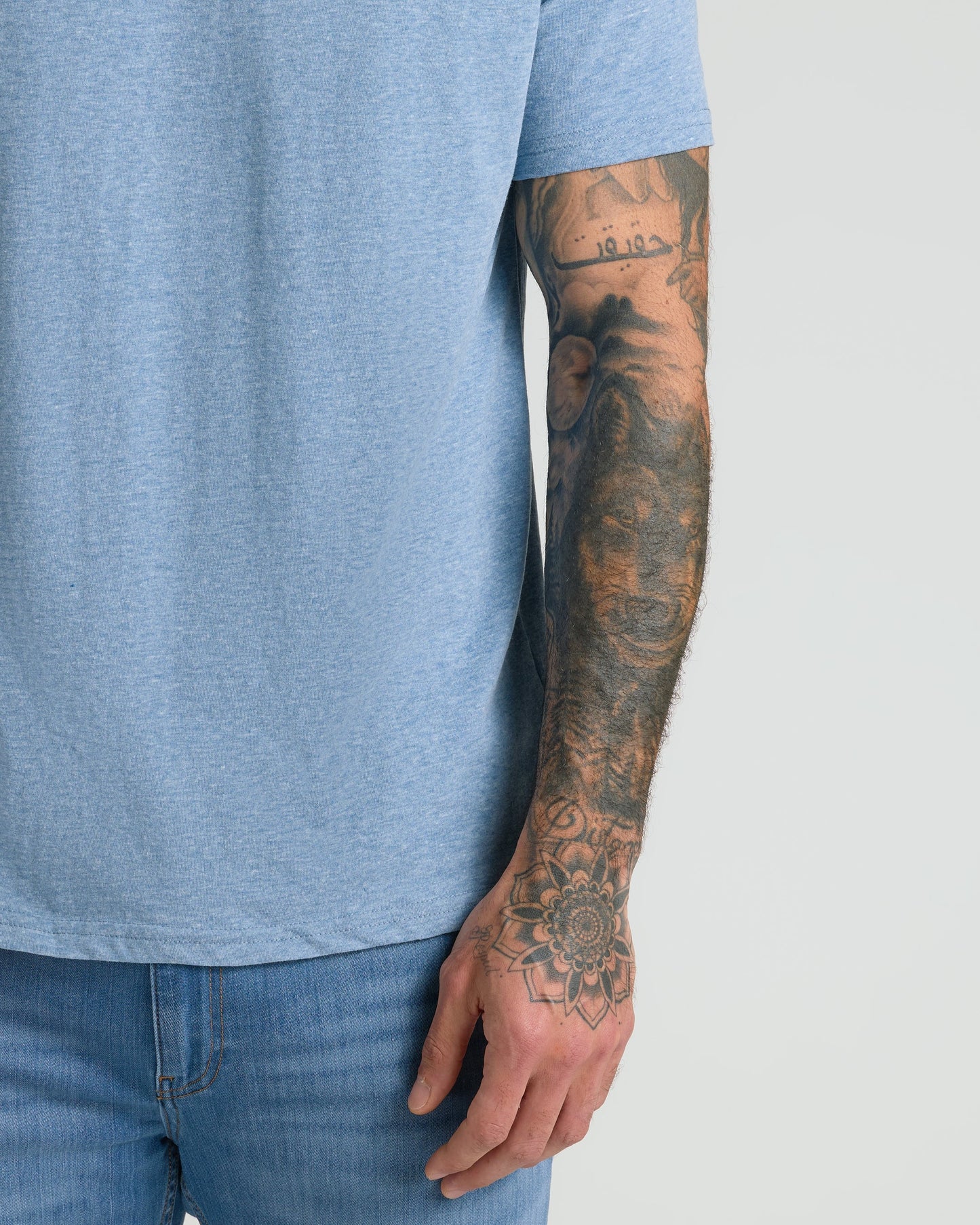 Classic Round Neck T-shirt - Indigo Blue