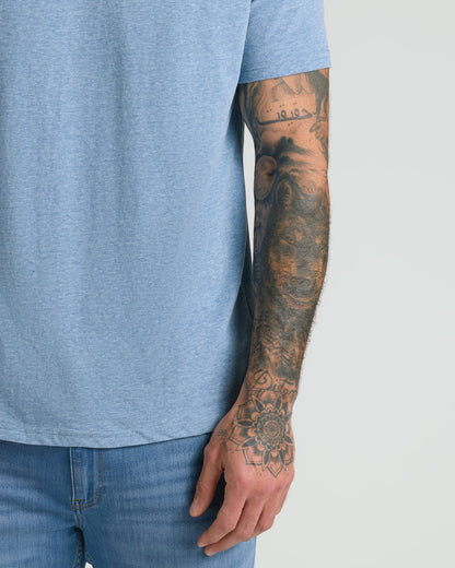 Classic Round Neck T-shirt - Indigo Blue
