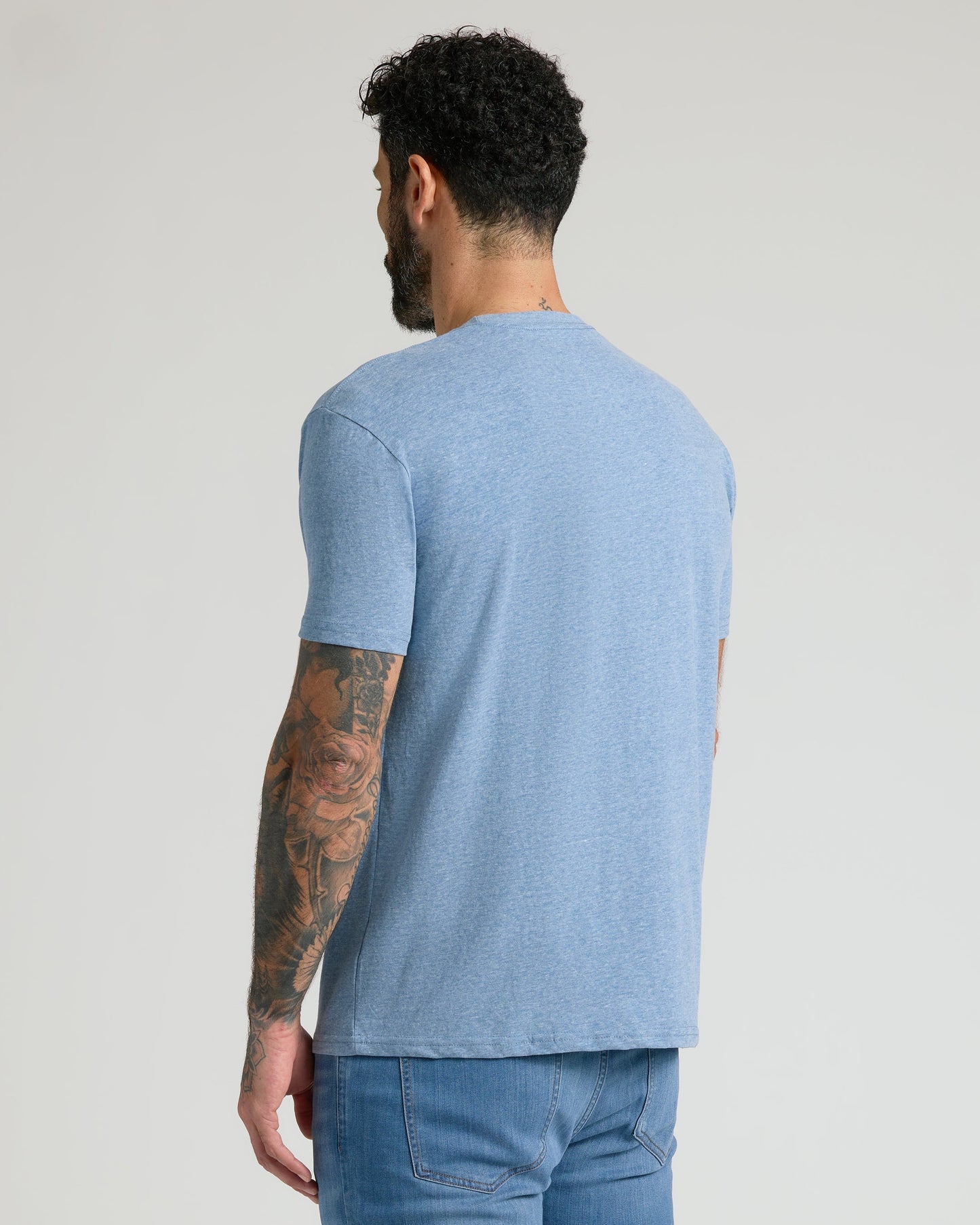 Classic Round Neck T-shirt - Indigo Blue