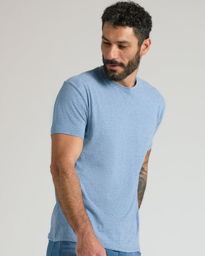 Classic Round Neck T-shirt - Indigo Blue