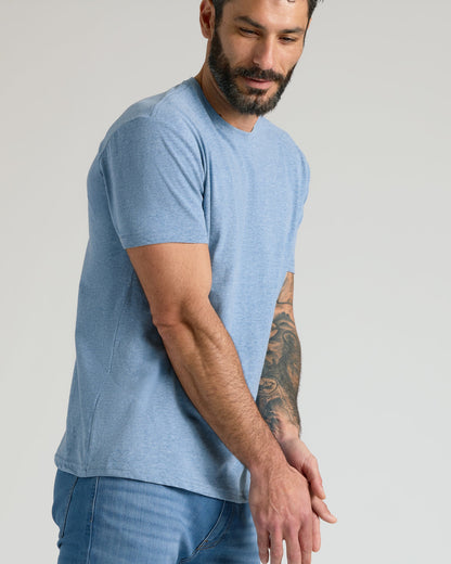 Classic Round Neck T-shirt - Indigo Blue