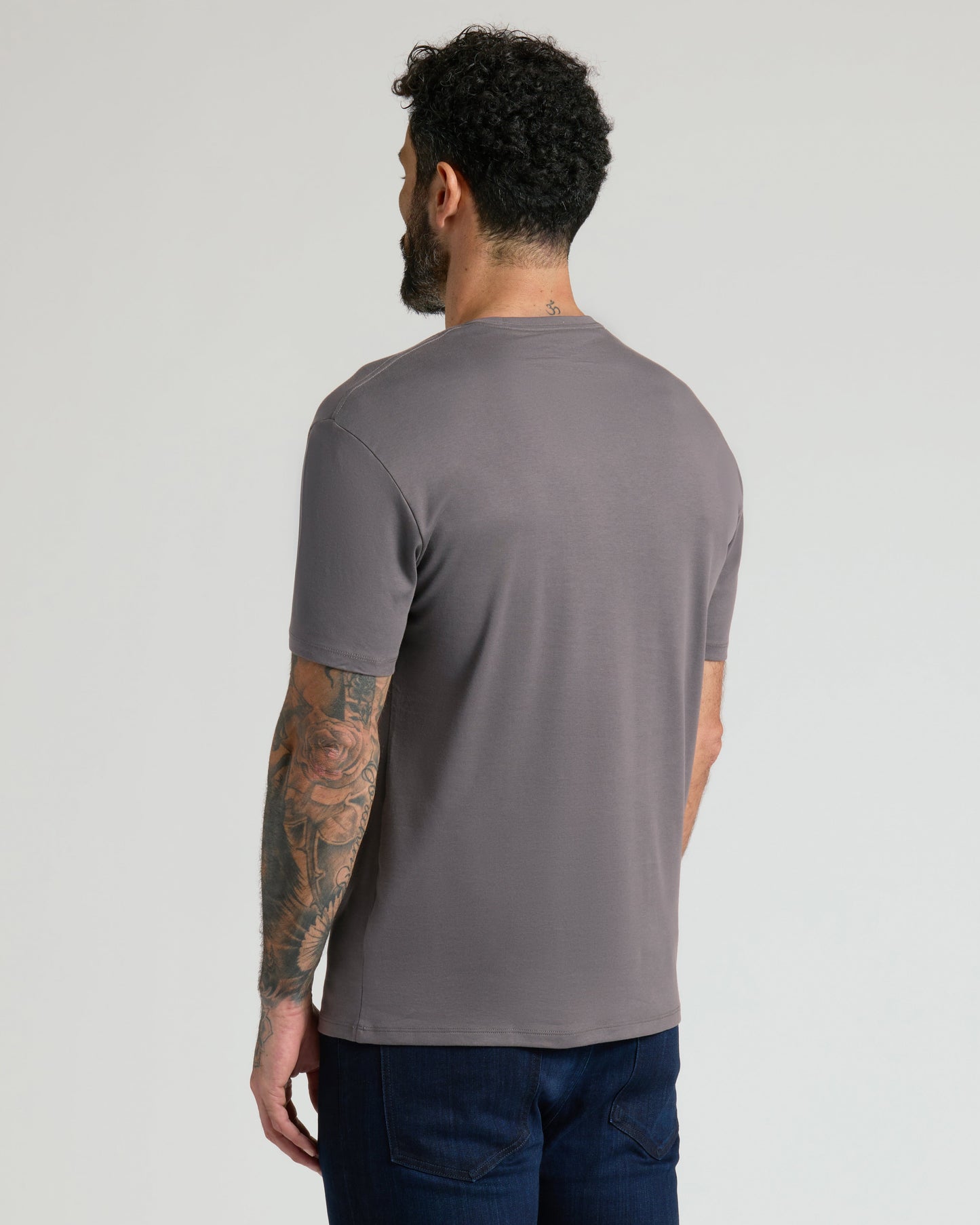 Classic Round Neck T-Shirt - Light Grey