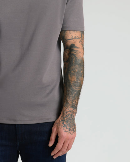 Classic Round Neck T-Shirt - Light Grey