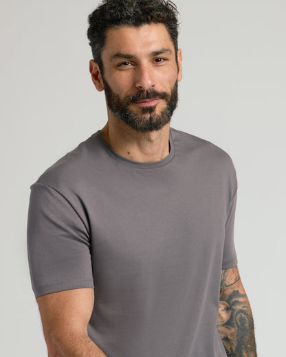 Classic Round Neck T-Shirt - Light Grey