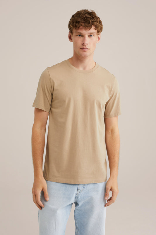 Regular Fit Basic T-Shirt - Beige