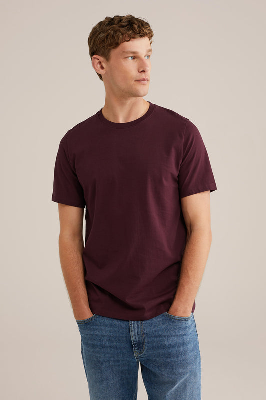 Regular Fit Basic T-Shirt - Burgundy