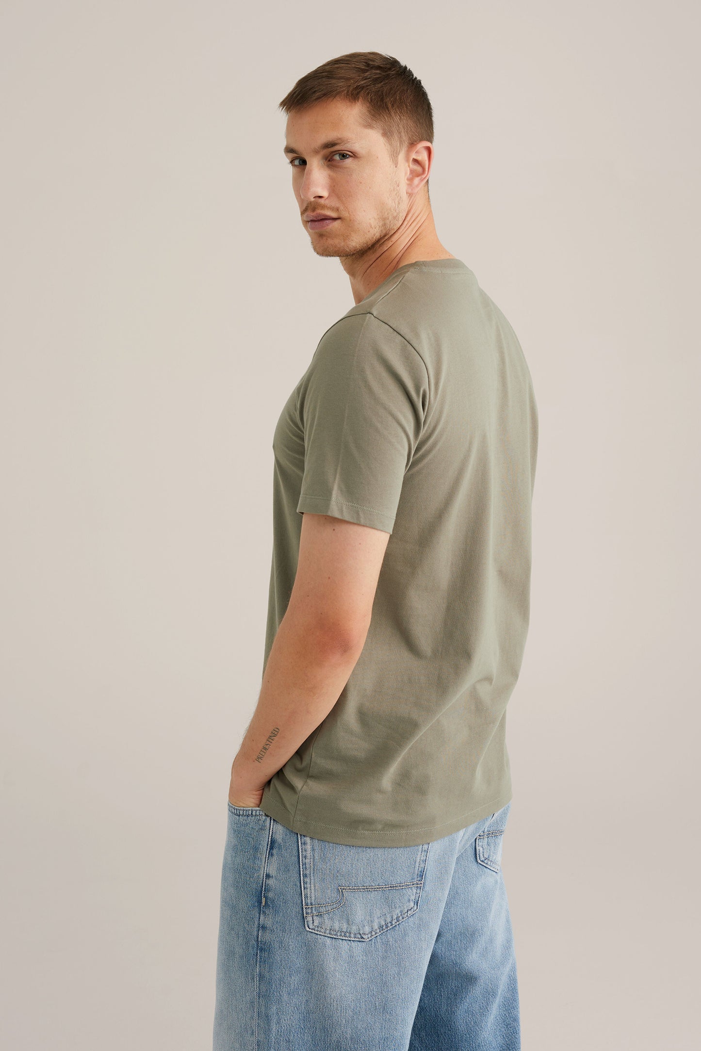 Basic Regular Fit T-Shirt - Olive Green