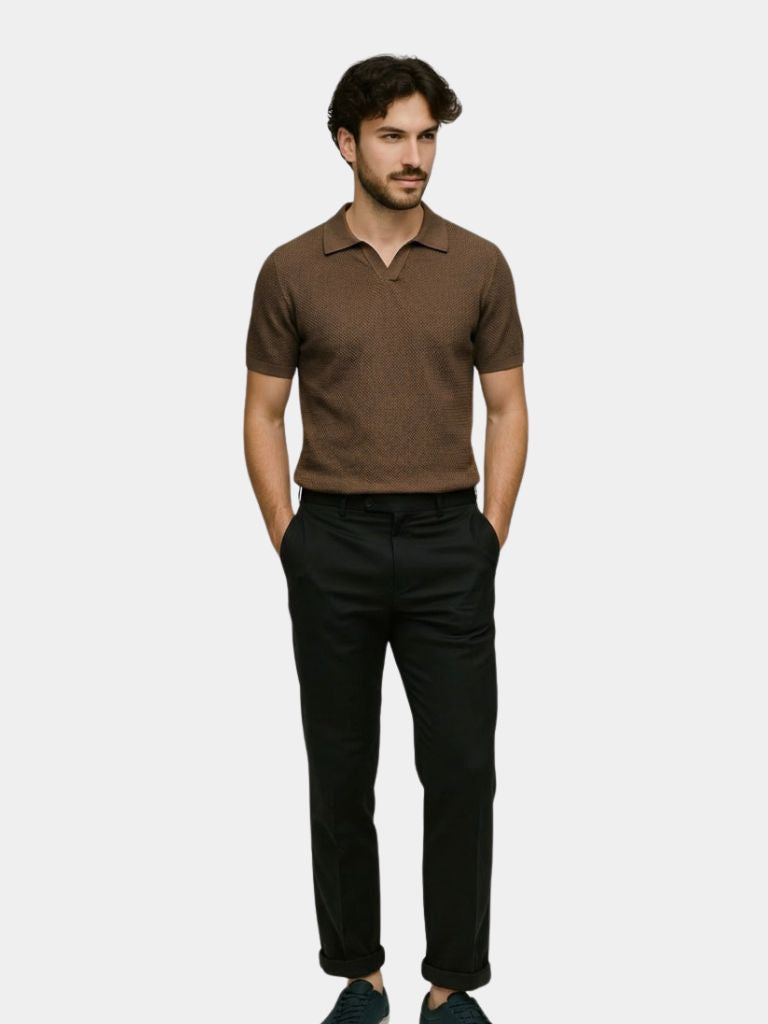 Premium Men’s Polo Shirt – Brownstone Edition