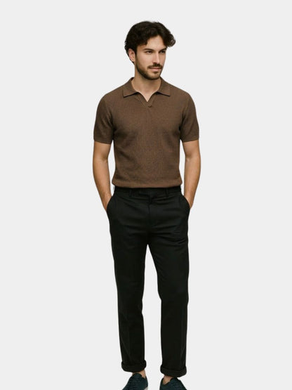 Premium Men’s Polo Shirt – Brownstone Edition