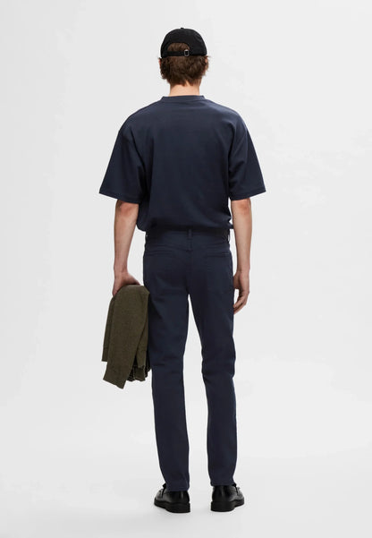 Men's Oversized Basic Round Neck T-Shirt - Navy Blue