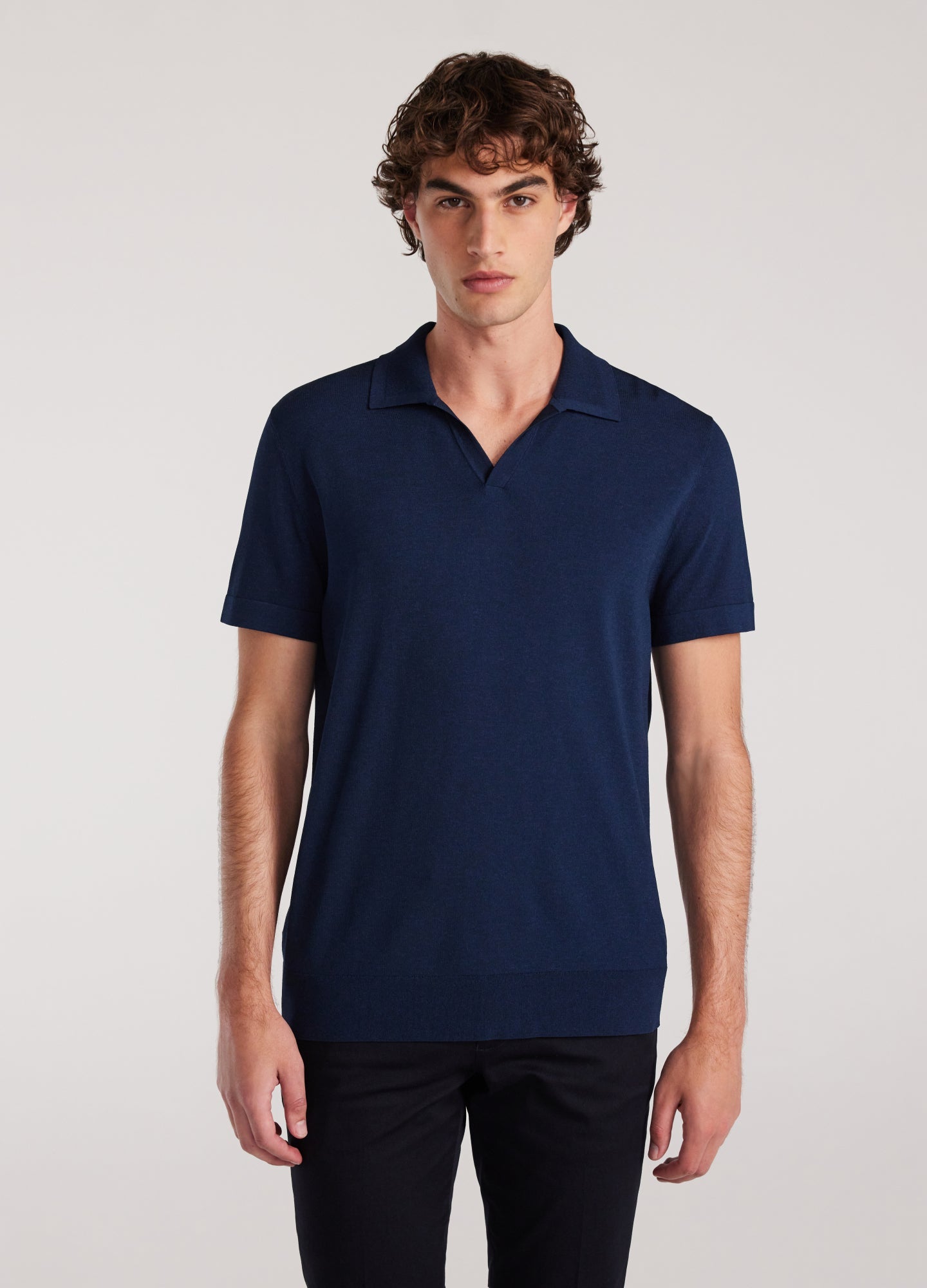 Comfort Polo Shirt in Peruvian Cotton - Navy Blue