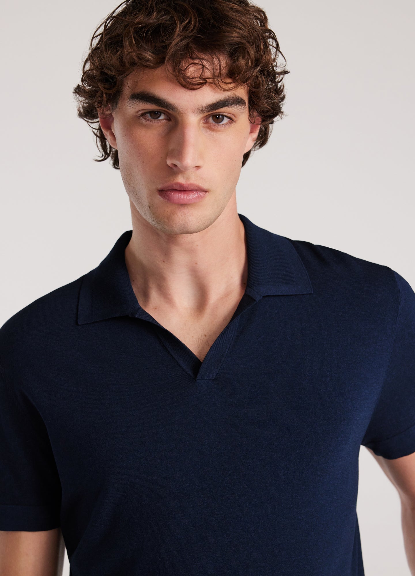 Comfort Polo Shirt in Peruvian Cotton - Navy Blue