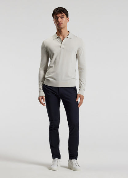 Long Sleeve Polo Shirt - Off White