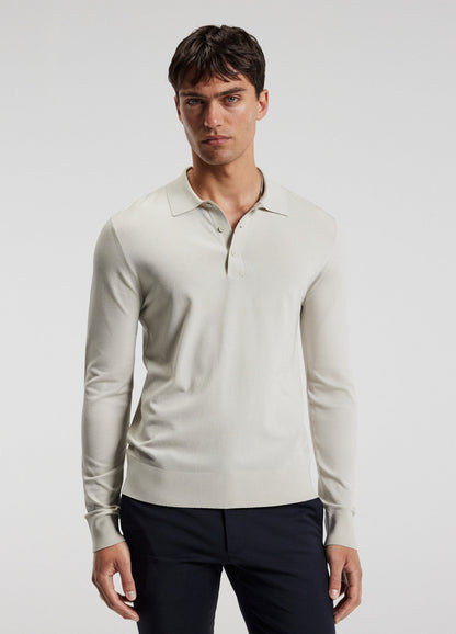 Long Sleeve Polo Shirt - Off White