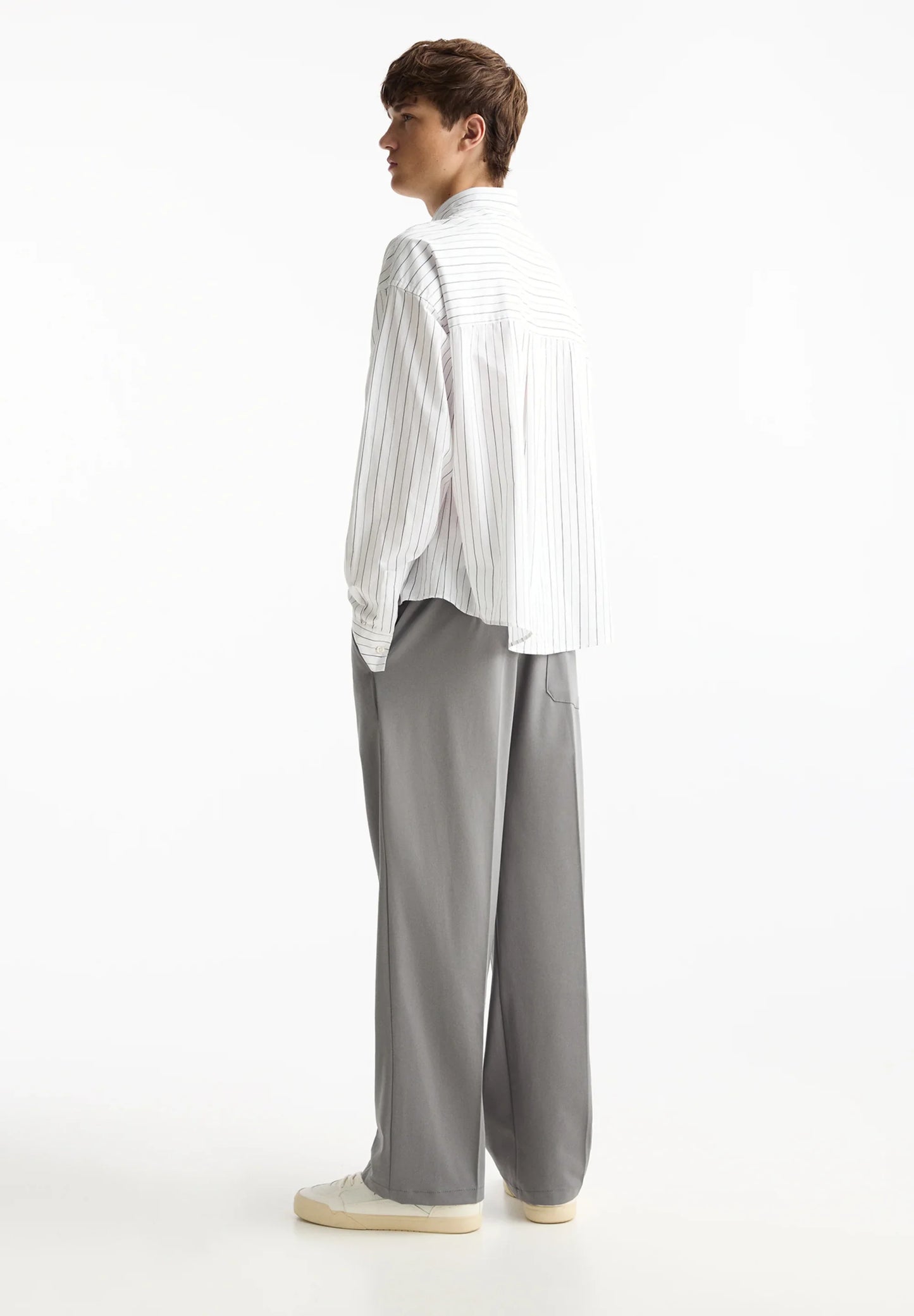 Casual Wide Fit Trousers - Grey