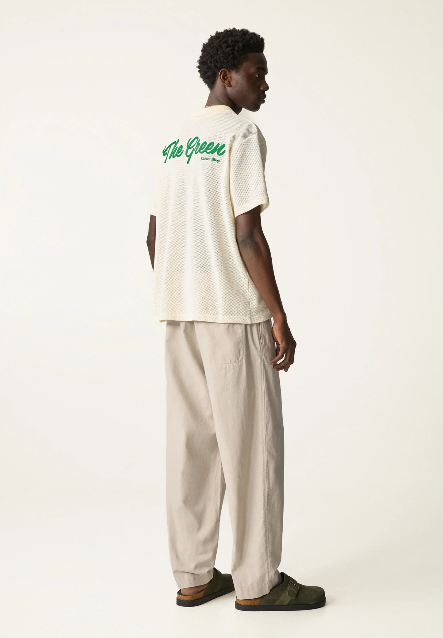 Linen Blend Trousers - Beige