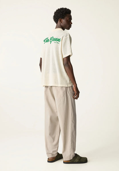 Linen Blend Trousers - Beige