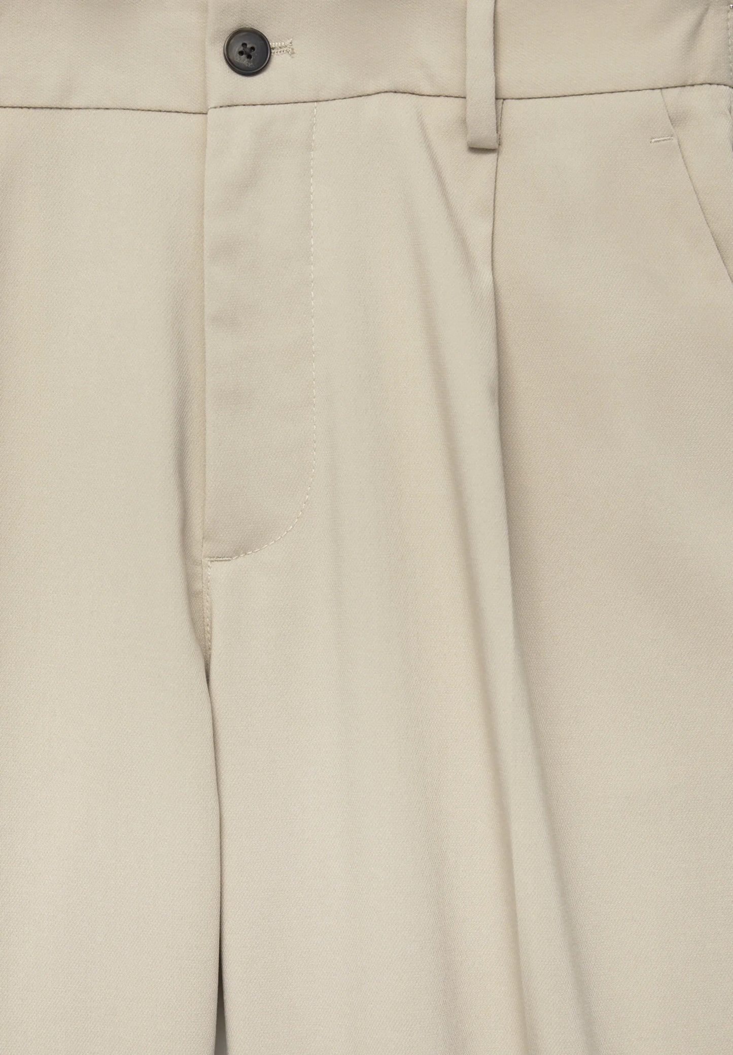 Casual Wide Fit Trousers - Beige