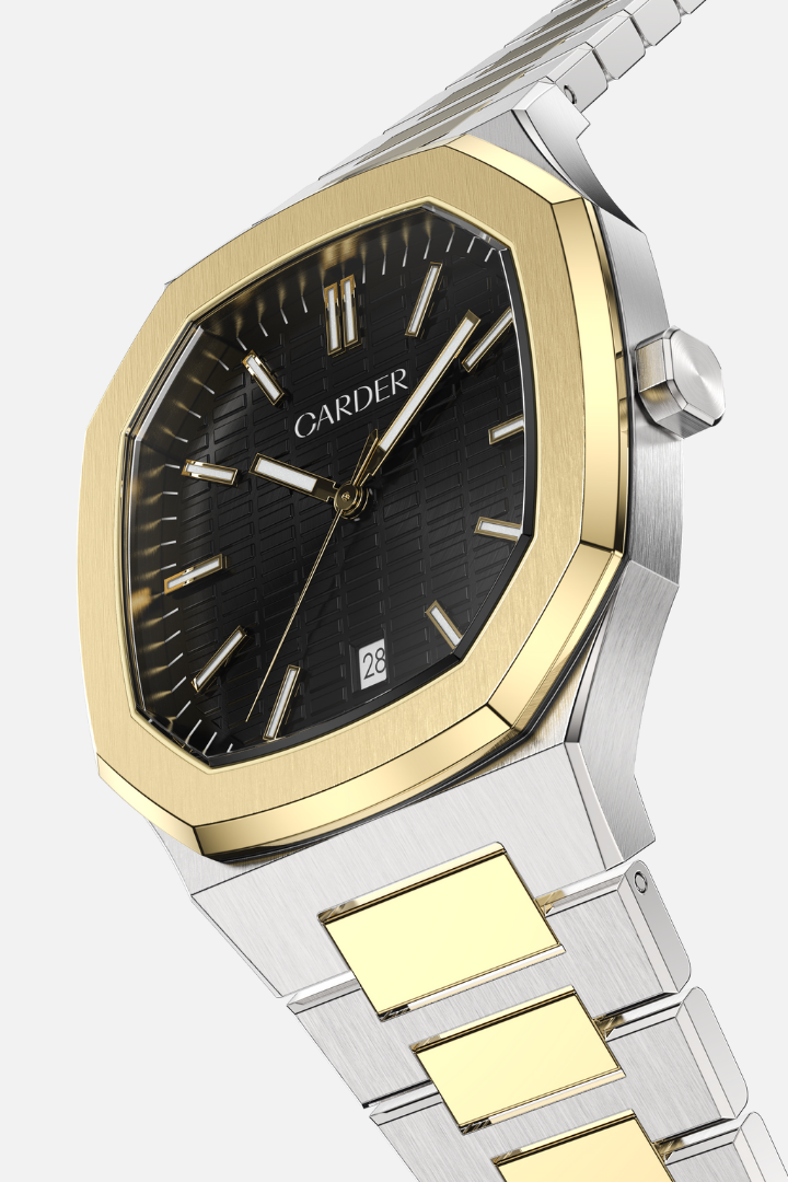 August Safira 10ATM Watch - Gold and Black