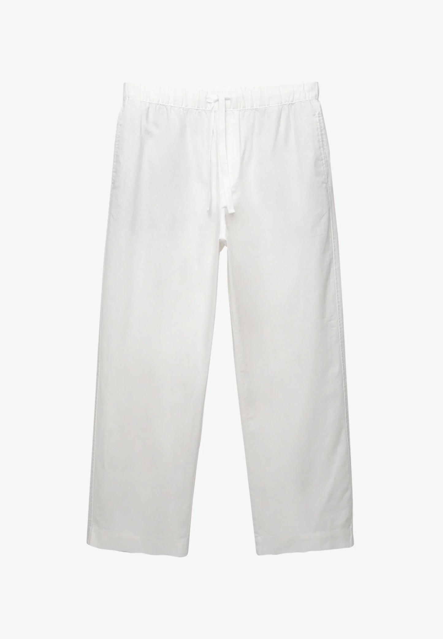 Linen Blend Trousers - White