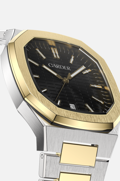 August Safira 10ATM Watch - Gold and Black