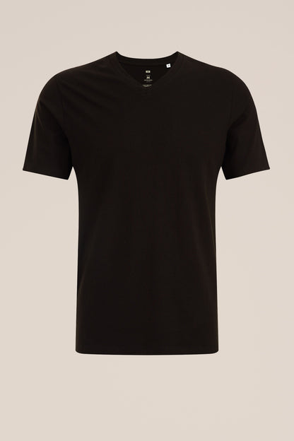 Basic Regular Fit V-Neck T-Shirt - Black